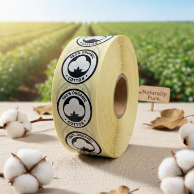 4 cm Kuşe Yuvarlak Siyah Baskı 